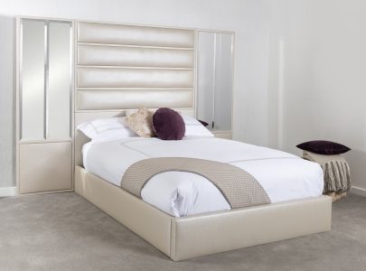 Upholstered Mirror Bed Image